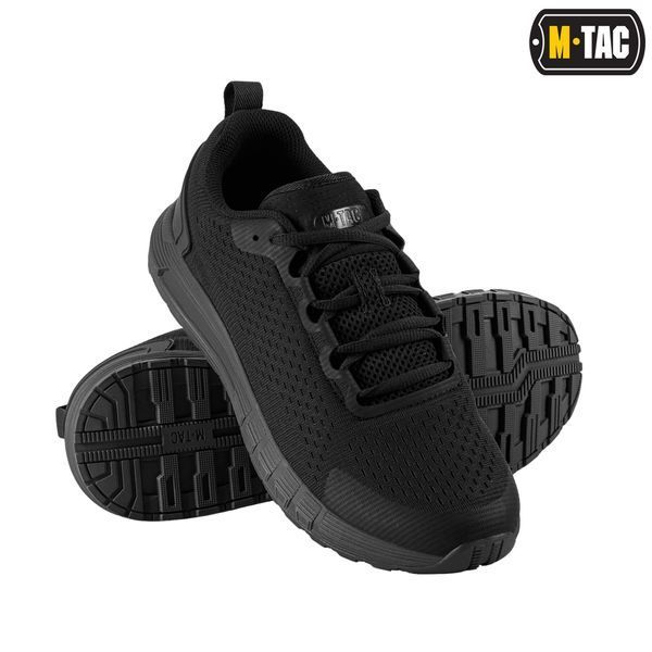 Вентильоване, військове взуття на літо ЗСУ M-TAC SUMMER PRO (black) полегшені, армійські кросівки мілітарі для спорту   M032 фото