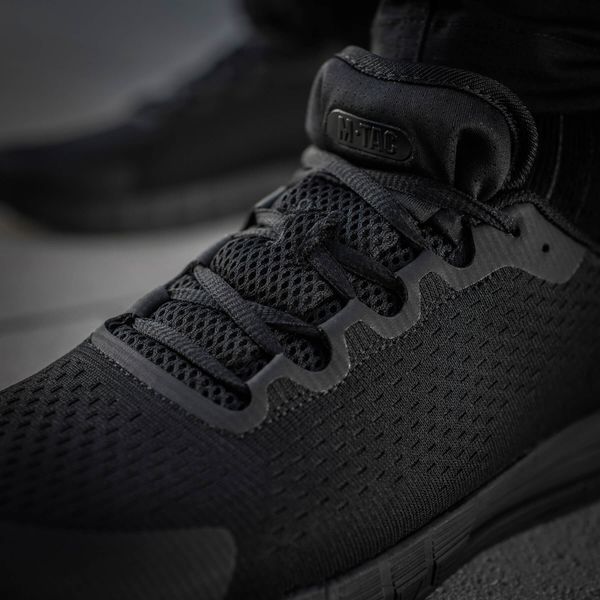 Вентильоване, військове взуття на літо ЗСУ M-TAC SUMMER PRO (black) полегшені, армійські кросівки мілітарі для спорту   M032 фото