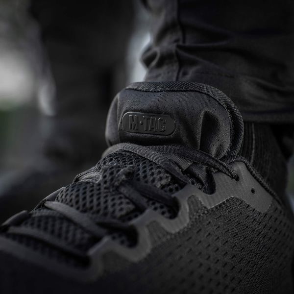 Вентильоване, військове взуття на літо ЗСУ M-TAC SUMMER PRO (black) полегшені, армійські кросівки мілітарі для спорту   M032 фото