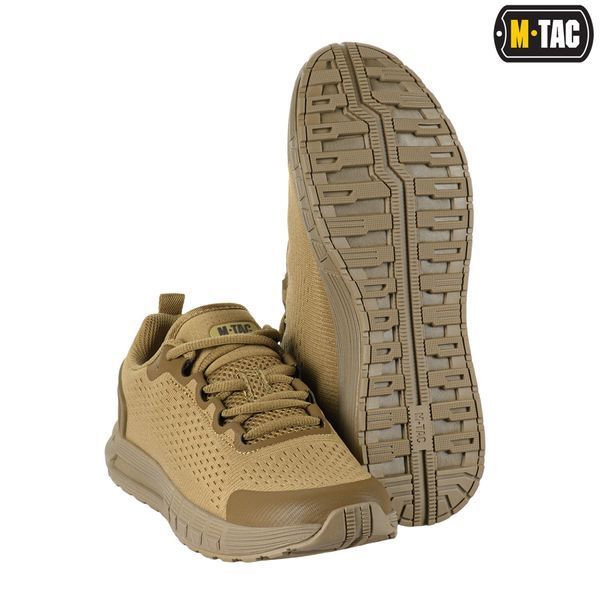 Вентильоване, військове взуття на літо ЗСУ M-TAC SUMMER PRO (coyote) полегшені, армійські кросівки мілітарі для спорту  M031 фото