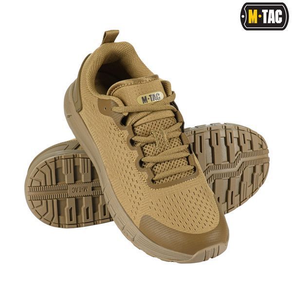 Вентильоване, військове взуття на літо ЗСУ M-TAC SUMMER PRO (coyote) полегшені, армійські кросівки мілітарі для спорту  M031 фото