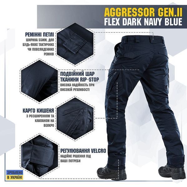 M-Tac брюки Aggressor Gen II Flex Dark Navy Blue 36/36 20058015 фото