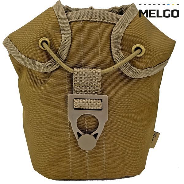 Комплект 3 в 1 (фляга пластикова, кухоль нержавіючий, чохол) MELGO MG_3pcs_FLG_POLY_COYOTE фото