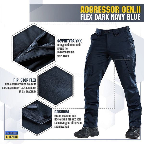 M-Tac брюки Aggressor Gen II Flex Dark Navy Blue 36/36 20058015 фото