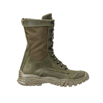 Шкіряне армійське взуття зимове GHOST IWI (khaki) тактичні зимові берці з шкіри X-017з фото