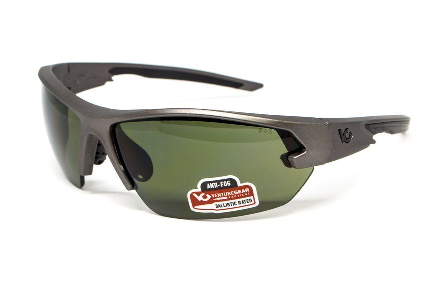 Захисні окуляри Venture Gear Tactical Semtex 2.0 Gun Metal (forest gray) Anti-Fog, чорно-зелені в оправі кольору "темний металік" VG-SEMGM-FGR1 фото