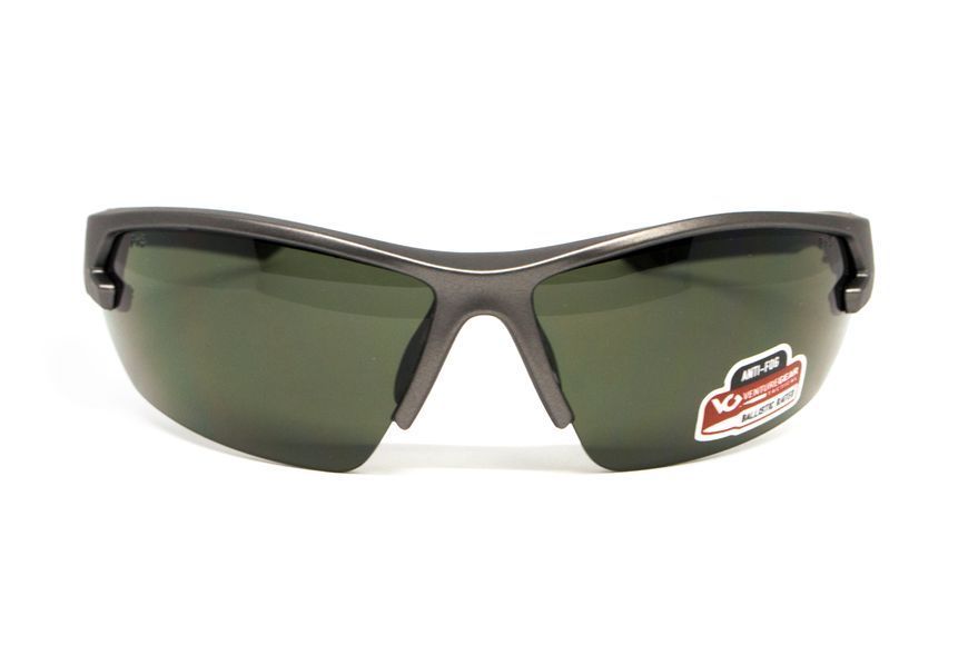 Захисні окуляри Venture Gear Tactical Semtex 2.0 Gun Metal (forest gray) Anti-Fog, чорно-зелені в оправі кольору "темний металік" VG-SEMGM-FGR1 фото