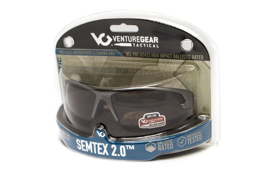 Захисні окуляри Venture Gear Tactical Semtex 2.0 Gun Metal (forest gray) Anti-Fog, чорно-зелені в оправі кольору "темний металік" VG-SEMGM-FGR1 фото