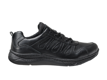 Літнє тактичне взуття з перфорованою шкірою GENESIS Gen2 (black) шкіряні військові кросівки на літо X-047 фото