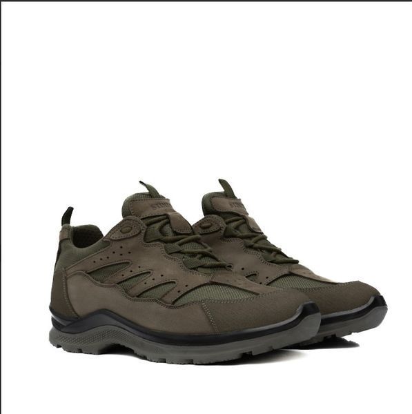 Тактичні демісезонні кросівки КАТРАН Stimul (олива) шкіряне військове взуття демі S-0794642 фото