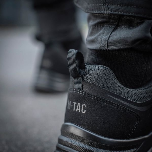 Вентильоване, тактичне мілітарі взуття на літо M-Tac IVA Lo "TF" (чорні) Полегшені, армійські літні кросівки для військових M041 фото
