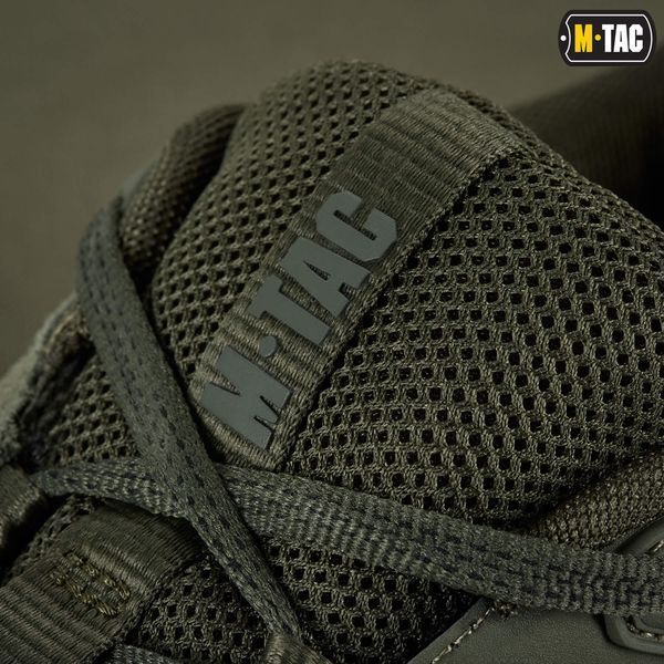 Вентильоване, тактичне мілітарі взуття на літо M-Tac кросівки Shooter (олива) Полегшені, армійські літні кросівки для військових M053 фото